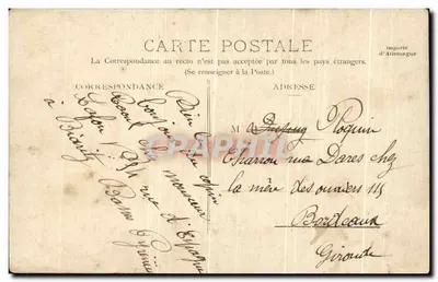 Hôtel Casino — Biarritz — R.&J.D. 10515,12 — Verso