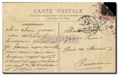 Environ d'Arcachon — La Villa Algérienne — LL. n° 98 — Verso