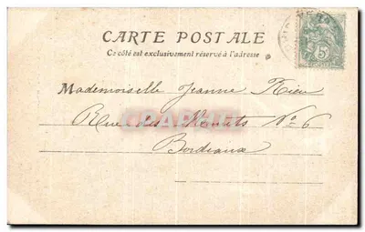 Verdelais (Gironde) — Klokkenstoel en portiek van de kerk van Onze-Lieve-Vrouwe van Verdelais — Henri Geillier, 31, 42 bis en 44, rue Fouqueuve — Libourne — Achterkant