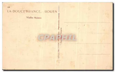 Rouen — Stare domy — Wydawnictwo Sztuki YVON, Rouen — Rewers