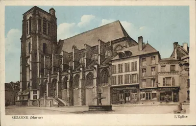 Bilhete postal antigo Sezanne
