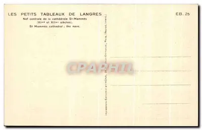 Nef centralna katedry św. Mammès — Langres — Wydawnictwo Mona — Rewers