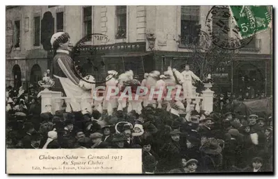 Chalon-sur-Saône — Carnaval 1913 — Au Square Chabas — Edit. Bourgeois Frères