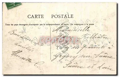 Chalon-sur-Saône — Carnaval 1913 — Au Square Chabas — Edit. Bourgeois Frères — Verso