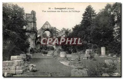 Longpont (Aisne) — Vista interna das Ruínas da Abadia — Gredet, editor Longpont