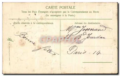 Jeannette — Jours de soleil à l'éclat radieux! — K.F. Wydawca Paryż 1907 — Rewers
