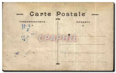 Linguagem dos Selos — Carta postal decorativa com foto e selos franceses — Verso