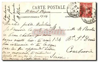 Chenonceaux — Zamek. Całość i Fronton — Thomas Bohier — LL. — Rewers