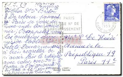 Chinon — vista panorâmica com castelo, torre da Relógio, estátua de Joana d'Arc e de Rabelais — Edições Gaby — Verso