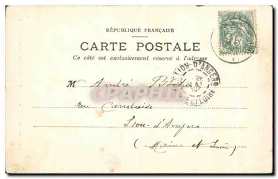 Bilhete postal antigo Castelo de Luynes Facha Externa — Verso