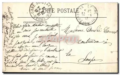 Tours (Indre-et-Loire) — O Castelo e a Torre — LL. — N° 254 — Verso