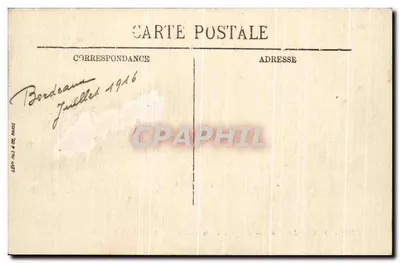 Bordeaux — Quais — Widok z Celnego Urzędu — Lévy Frères & Cie, Paryż, nr 126 — Rewers