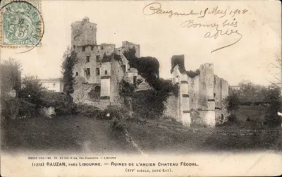 Rauzan, perto de Libourne — Ruínas do antigo castelo feudal — Henry Guillet