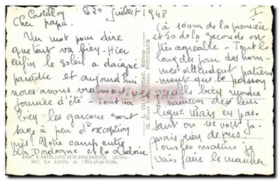 Castillon-sur-Dordogne — Jardín del Hôtel-de-Ville — Editor Le Château-Neau, Bordeaux — Reverso