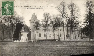 La Brède (Gironde) — Castelo Montesquieu — Monumento histórico