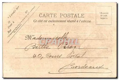 Langoiran — Le Grand escalier du Vieux Château XIVème Siècle — Éditeur impr. Langoiran — Verso