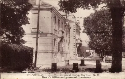 Bordeaux — Inscrição Marítima e Quai des Chartrons — Marcel Delboy, Fototipia, Bordeaux, n°25