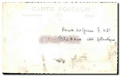 Poule de Grave — Rocher de Gravé — éditeur non visible — Verso