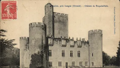 Mazères, perto de Langon (Gironde) — Castelo de Roquetaillade — Bromotype Gautreau, Langon (Gironde)