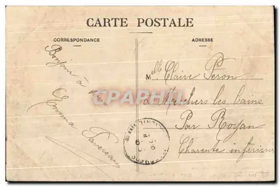 Bilhete postal antigo Pauillac Château la Tour Attelage (boa animação) — Verso