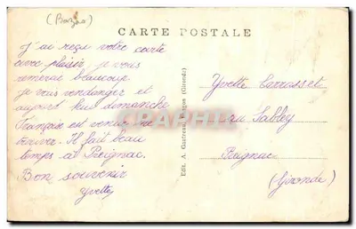 Bommes-Sauternes (Gironde) — Zamek Vigneau — Rewers