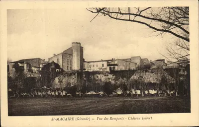 St-MACAIRE (Gironde) — Vista dos Muros - Castelo Imbert