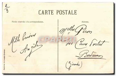 Zamek Roquefeuilade — Mazères — wydawca Cl. Chambron, Bordeaux — Rewers