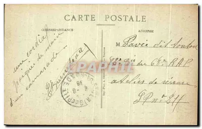 Castelo de Fouras, comuna de St-MARTIN-du-BOIS (Gironde) — editor Imp. Poul. A. THIRIA, Toulouse — Verso