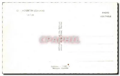 Hourtin (Gironde) — O Lago — Edições Caby — Verso