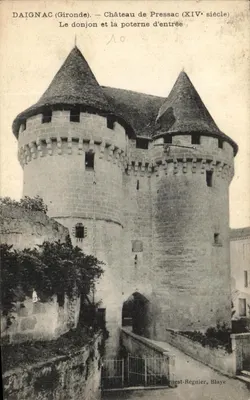 Daignac (Gironde) — Castelo de Pressac (século XIV) — Ernest-Régnier, Blaye