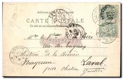 St-Ghristoly, blisko Lesparre (Médoc) — Wieża dawnego zamku w Castillon — Henri Guillier, 44, rue Fauguet, Libourne — Rewers