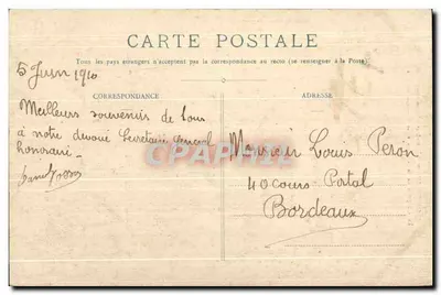 St-Emilion (Ilustrowana i malownicza) — Kaplica Trójcy Świętej i Zamek du Ro — Wydawnictwo Louis Gavre, Libaume — Rewers
