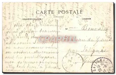 Rauzan (Gironde) — Ruínas do antigo castelo feudal (século XIII) — P. R. P. n°225 — Verso