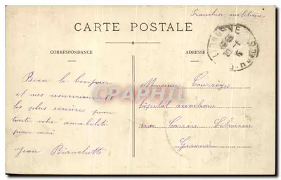 Lussac-de-Libourne — Castelo do Vignon — editor A. Delipoir — Verso