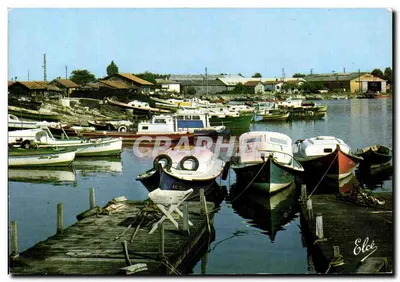 Porto de La Teste-de-Buch — vista do cais e barcos — Editor Elcé, n° 563