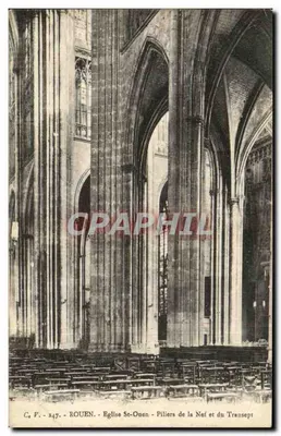 Rouen - Igreja de São Ouen - Pilares da Nave e do Transepto
