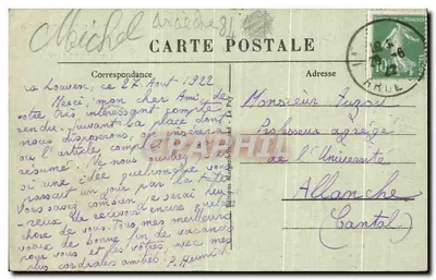 La Louvesc (Ardèche) — Uitzicht op de Stad en de Mont Besset (Belle Cure d'Air) — Uitgave Marguerite-Brennand n°5712 — Achterkant