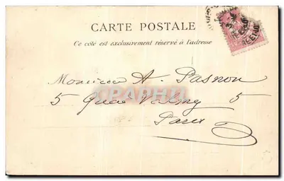 Saint-Avertin — vista do ponte e do canal — editor Fouqueux, n° 129 — Verso
