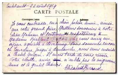 Castelo de Coutebault — Herismes — Indre-et-Loire — Verso