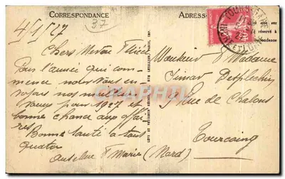 Vouvant — Zamek Montcontour (XVe w.), odrestaurowany w 1789 r., dawniej fełd, należący do Chaumont-sur-Loire — ND — Rewers