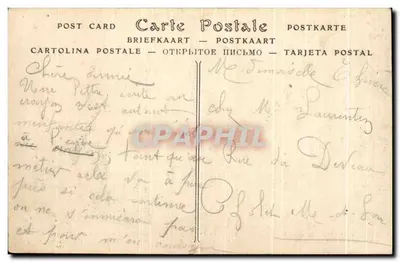 Bilhete postal antigo Rochecorbon Les Basses Rivieres la Loire en amont La falaise — Verso