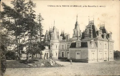 Castelo de la ROCHE-D'AMBILLE, perto de Nouzilly (I.-et-L.)
