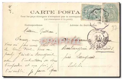 L'Île-Bouchard-St-Maurice — L'Entrée du Château du Temple — editore non identificato — Verso