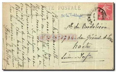 Castelo de Pierrefitte - Auzouer (Loir-et-Cher) — Arredores de Tours — Editor J. Nattier, fotógrafo em Auzouer-sur-Loir — Verso