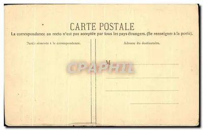 Bilhete postal antigo Castelo de Montbazon — Verso
