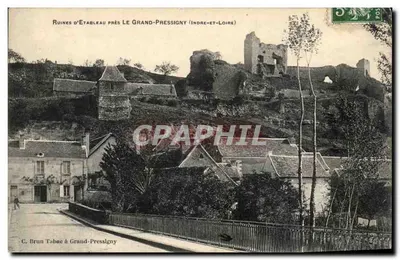 Ruínas de Etableau perto de Le Grand-Pressigny (Indre-et-Loire) — C. Brun Tabac à Grand-Pressigny