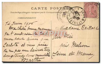 Zamek Fontenailles — Louestault (Loire-et-Loire) — R. B. Tours — Rewers