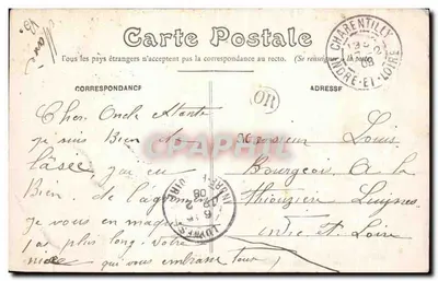 Charentilly (Charente-Loire) — Castillo de Pollié — A. Heetor, buralista — Reverso