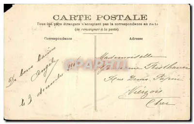 Bilhete postal antigo Rochecorbon La Lanterne — Verso