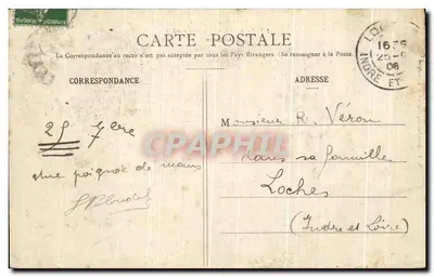 Castelo de Paviers — perto da Île-Bouchard (Loire-et-Loire) — Ch. Arambourou, n° 154 — Verso